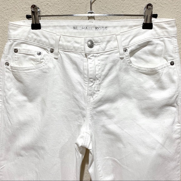Michael Kors White Pockets Bootcut Jeans - Picture 5 of 16